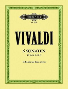 6 Sonatas for Cello and Continuo: RV 40, 41, 43, 45-47; Cont. Realized (AL-98-EP4938)