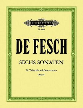 6 Sonatas for Cello and Continuo Op. 8: Continuo Realized for Harpsich (AL-98-EP4989)