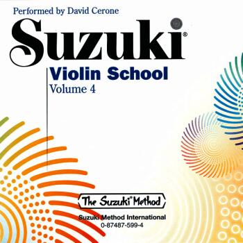 (Legacy Recording) Suzuki Violin School, Volume 4 (Perf. David Cerone) (AL-00-AA-0000119)