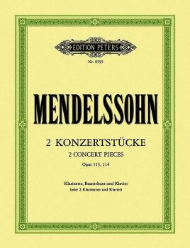 2 Konzertst?cke Op. 113 and 114 for Clarinet, Basset Horn (or Two Clar (AL-98-EP8595)