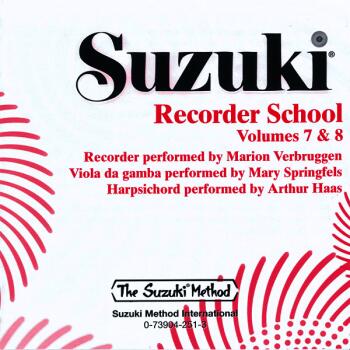 Suzuki Recorder School (Soprano and Alto Recorder), Volume 7 & 8 (AL-00-AA-0000154)