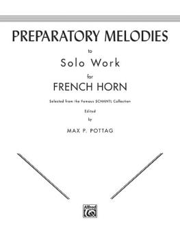 Preparatory Melodies to Solo Work for French Horn (from Schantl) (AL-00-EL00082)