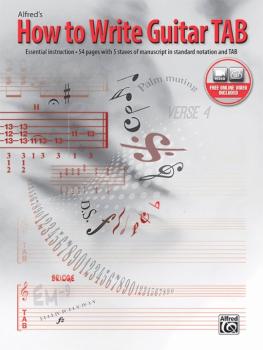 How to Write Guitar TAB: Essential Instruction, 54 Pages with 5 Staves (AL-00-45294)