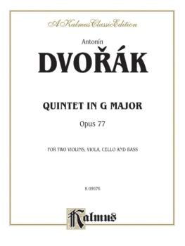 Quintet in G Major, Opus 77 (For Two Violins, Viola, Cello and Bass) (AL-00-K09676)