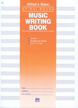 12 Stave Music Writing Book (9" x 12") (AL-00-179)