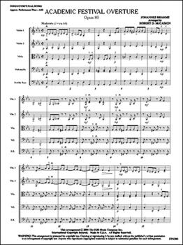Academic Festival Overture, Opus 80 (AL-98-ST6080)